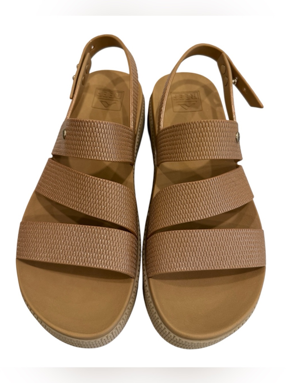 Reef Women's Water Vista Higher Platform Sandal. Size 7. Tan  NWOT